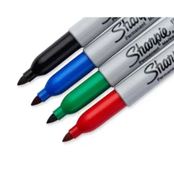 ROTULADOR SHARPIE PERMANENTE FINO BLISTER 4 UNIDADES COLORES ESTANDAR SURTIDOS