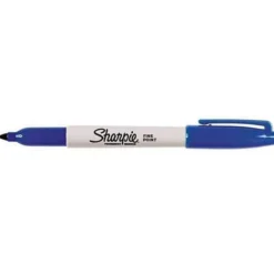 Rotulador Sharpie Permanente Color Azul Punta fina Caja 12 unidades