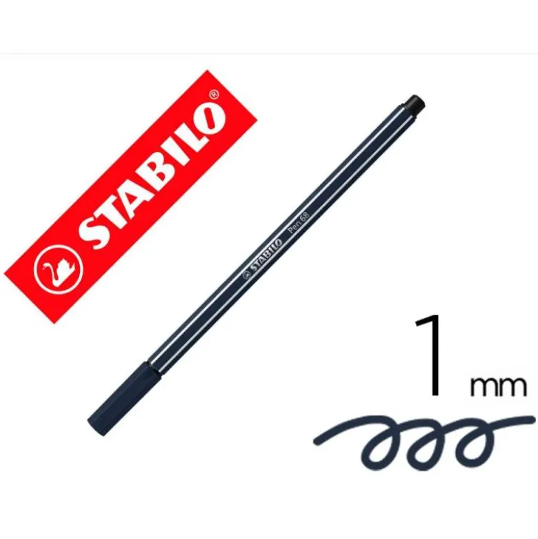 Rotulador Stabilo 68/98 1 mm Color Gris paynes