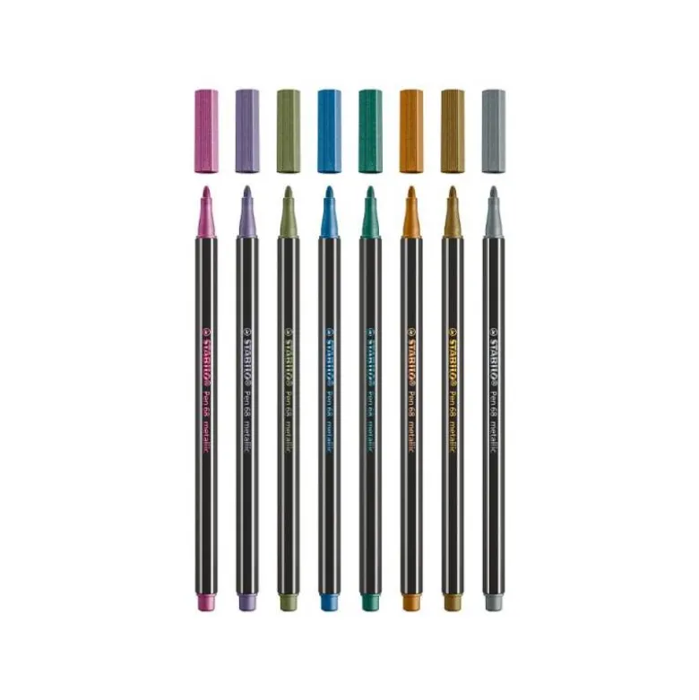 Rotulador Stabilo Acuarelable Pen 68 Color Plata Metalico
