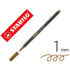 Rotulador Stabilo Acuarelable Pen 68 Color Oro Metalico