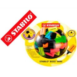 ROTULADOR STABILO BOSS MINI FLUORESCENTE EXPOSITOR BOMBONERA DE 50 UNIDADES COLORES SURTIDOS