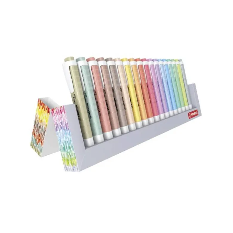 ROTULADOR STABILO FLUORESCENTE SWING COOL NATURE COLORS ESTUCHE DE 18 UNIDADES COLORES SURTIDOS