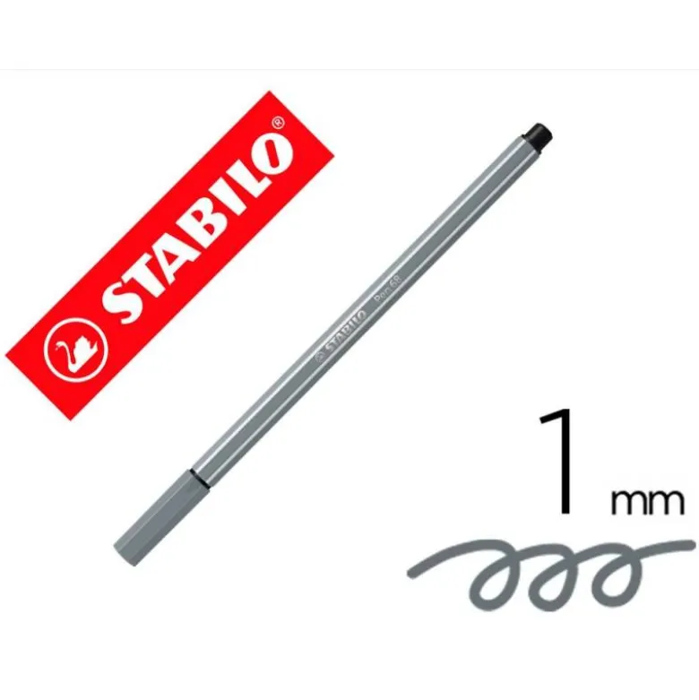 Rotulador Stabilo Pen 68/95 1 mm Color Gris claro
