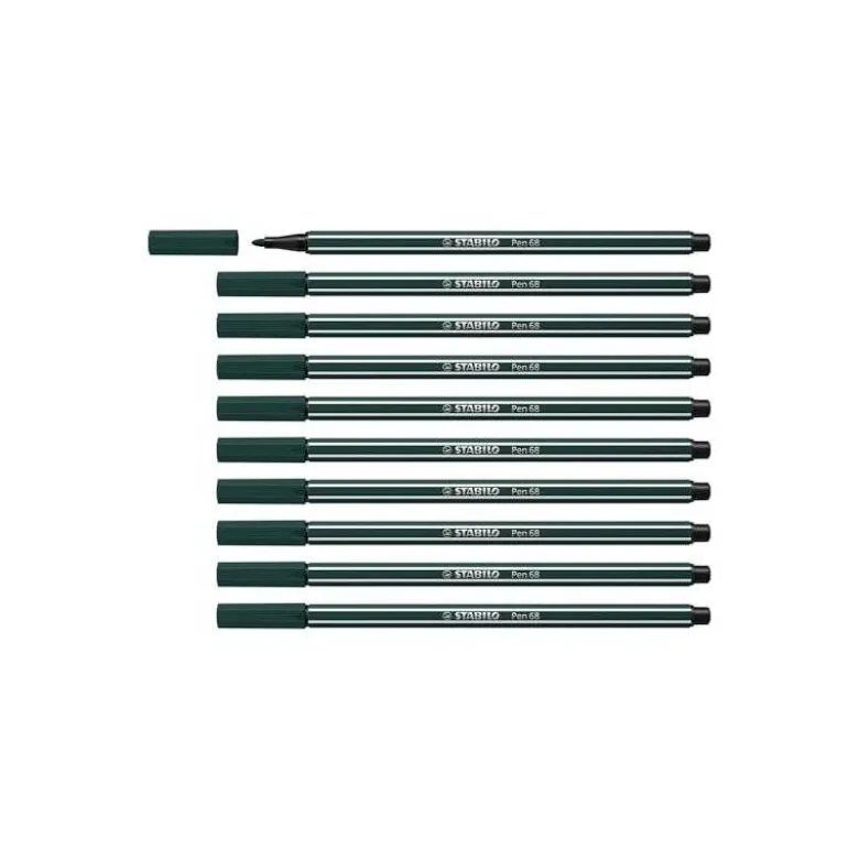 Rotulador Stabilo pen 68/63 Verde Tierra 1 mm