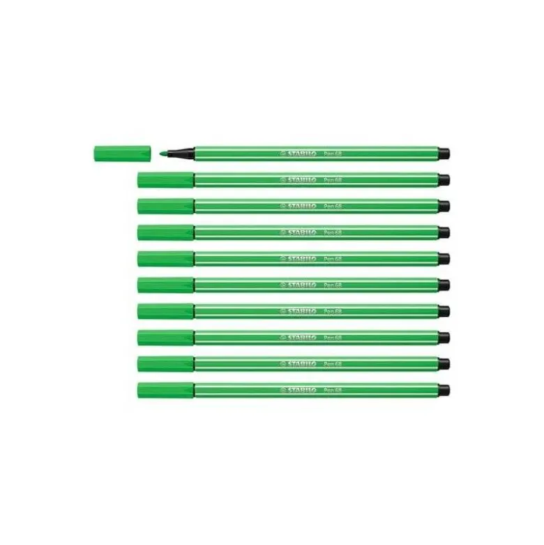 Rotulador Stabilo pen 68/43 Verde hoja 1 mm
