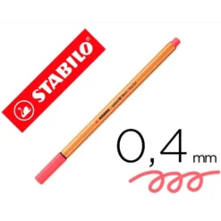 Rotulador Stabilo point 88/040 rojo neon