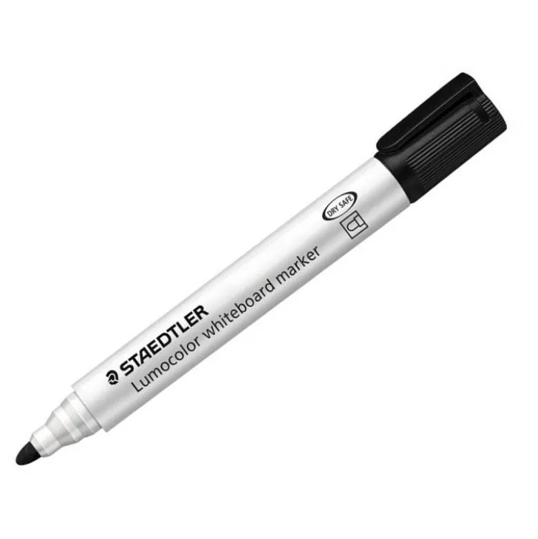 ROTULADOR STAEDTLER LUMOCOLOR 351 PARA PIZARRA BLANCA PUNTA REDONDA 2 MM RECARGABLE ESTUCHE 6 UNIDADES COLORES