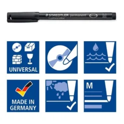 ROTULADOR STAEDTLER LUMOCOLOR RETROPROYECCION PUNTA DE FIBRAPERMANENTE 317-3 AZUL PUNTA MEDIA REDONDA 0.8-1 MM