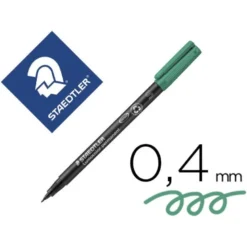 ROTULADOR STAEDTLER LUMOCOLOR RETROPROYECCION PUNTA DE FIBRAPERMANENTE 313-5 VERDE PUNTA SUPER FINA REDONDA 0.4 MM