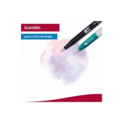 Rotulador Tombow Acuarelable Doble Punta Pincel Estuche de 12 Colores Primarios