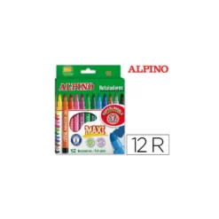 Rotulador Alpino Maxi punta gruesa lavable caja 12 rotuladores
