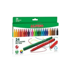 Rotulador Alpino Maxi punta gruesa lavable caja de 24 rotuladores