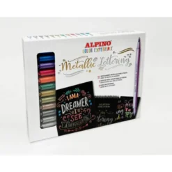 ROTULADOR ALPINO METALLIC LETTERING DOBLE PUNTA ESTUCHE DE 12 UNIDADES COLORES SURTIDOS