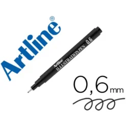 ROTULADOR ARTLINE CALIBRADO MICROMETRICO NEGRO ILLUSTRATION PEN EK-286ILN PUNTA POLIACETAL 0,6MM