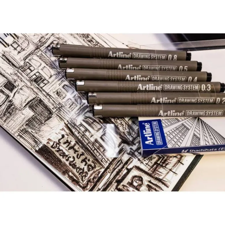 ROTULADOR ARTLINE CALIBRADO MICROMETRICO NEGRO ILLUSTRATION PEN EK-283ILN PUNTA POLIACETAL 0,3MM