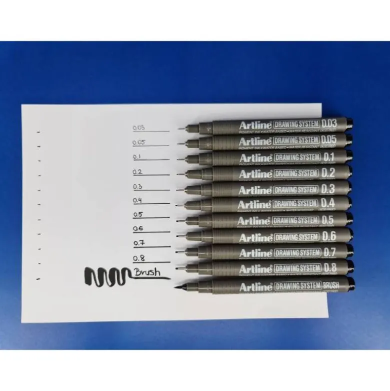 ROTULADOR ARTLINE CALIBRADO MICROMETRICO NEGRO ILLUSTRATION PEN EK-283ILN PUNTA POLIACETAL 0,3MM