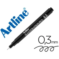 ROTULADOR ARTLINE CALIBRADO MICROMETRICO NEGRO ILLUSTRATION PEN EK-283ILN PUNTA POLIACETAL 0,3MM