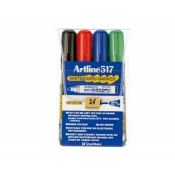 Rotulador Artline EK-517 punta redonda 2 mm bolsa de 4 rotuladores colores para pizarra blanca