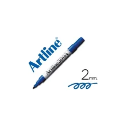 Rotulador Artline EK-500 punta redonda 2 mm recargable azul para pizarra