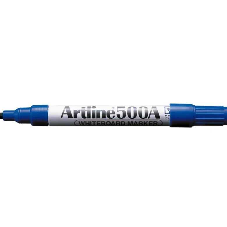 Rotulador Artline EK-500 punta redonda 2 mm recargable azul para pizarra