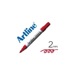 Rotulador Artline EK-500 punta redonda 2 mm recargable rojo para pizarra