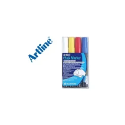 Rotulador Artline EPW-4 para pizarra tipo tiza colores surtidos Bolsa de 4 unidades