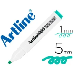 ROTULADOR ARTLINE FLUORESCENTE EK-660 VERDE PASTEL PUNTA BISELADA
