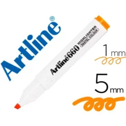 ROTULADOR ARTLINE FLUORESCENTE EK-660 NARANJA PASTEL PUNTA BISELADA