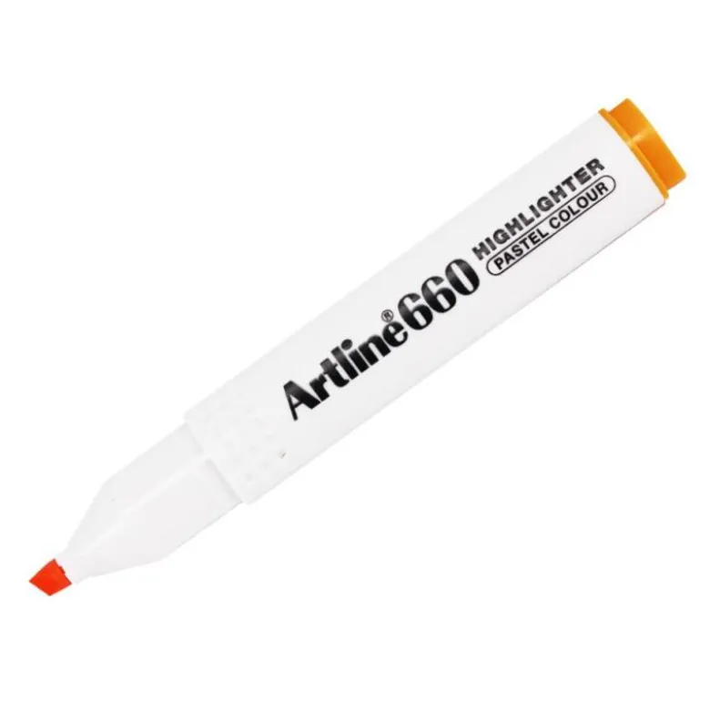 ROTULADOR ARTLINE FLUORESCENTE EK-660 NARANJA PASTEL PUNTA BISELADA