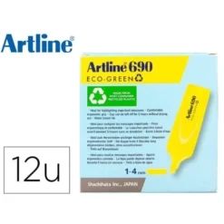 ROTULADOR ARTLINE FLUORESCENTE EK-690 ECO GREEN PUNTA BISELADA 1-4 MM AMARILLO