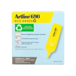 ROTULADOR ARTLINE FLUORESCENTE EK-690 ECO GREEN PUNTA BISELADA 1-4 MM AMARILLO