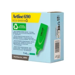 ROTULADOR ARTLINE FLUORESCENTE EK-690 ECO GREEN PUNTA BISELADA VERDE