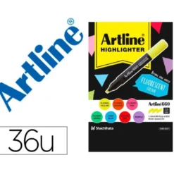 ROTULADOR ARTLINE FLUORESCENTE EK-660 EXPOSITOR DE 36 UNIDADES COLORES SURTIDOS