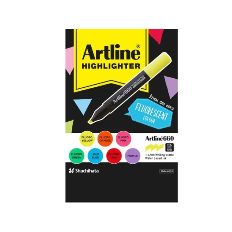 ROTULADOR ARTLINE FLUORESCENTE EK-660 EXPOSITOR DE 36 UNIDADES COLORES SURTIDOS
