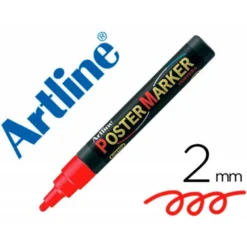Rotulador Artline Poster Marker EPP-4 Punta Redonda Trazo 2mm Color Rojo