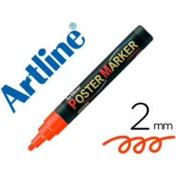 Rotulador Artline Poster Marker EPP-4 Punta Redonda Trazo 2mm Color Naranja Flúor