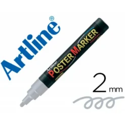 Rotulador Artline Poster Marker EPP-4 Punta Redonda Trazo 2mm Color Plata Metalizado