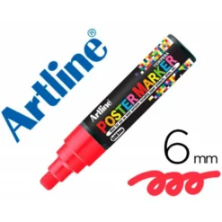 Rotulador Artline Poster Marker EPP-6 Punta Redonda Trazo 6mm Color Rojo