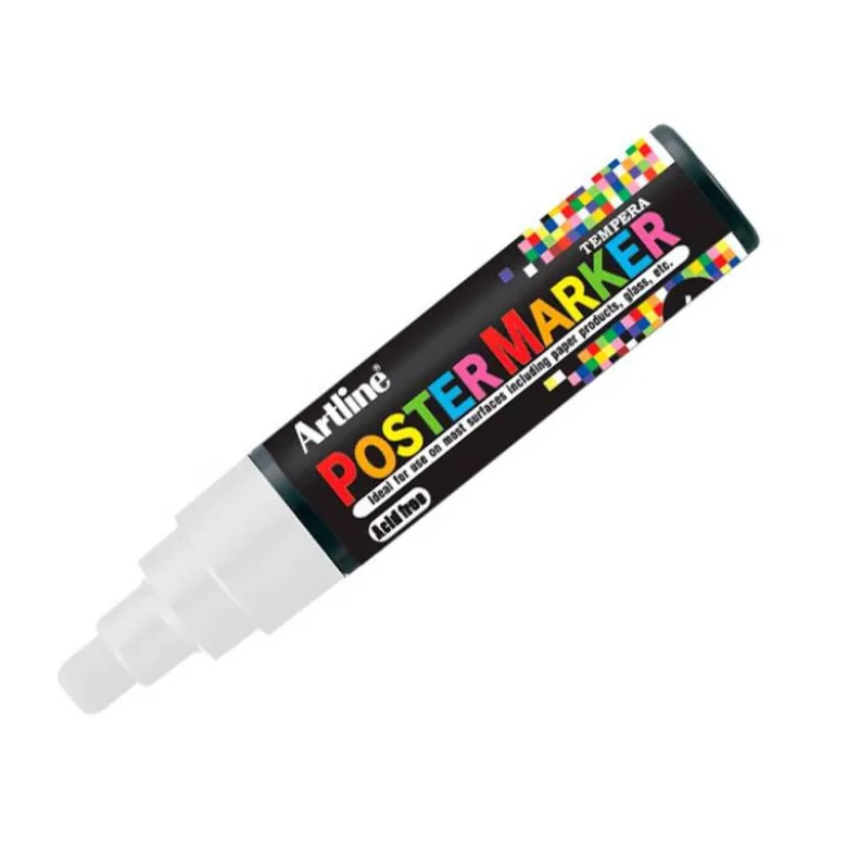 Rotulador Artline Poster Marker EPP-6 Punta Redonda Trazo 6mm Color Blanco
