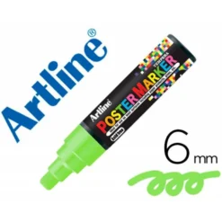 Rotulador Artline Poster Marker EPP-6 Punta Redonda Trazo 6mm Color Verde Flúor