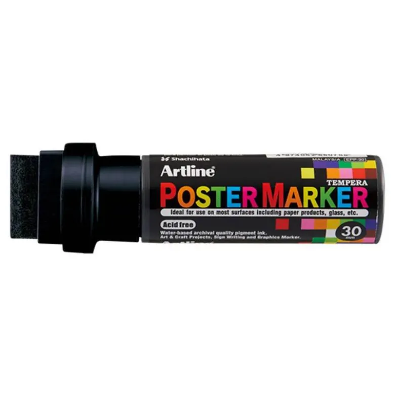 ROTULADOR ARTLINE POSTER MARKER EPP-30 PUNTA RECTANGULAR 30 MM COLOR NEGRO