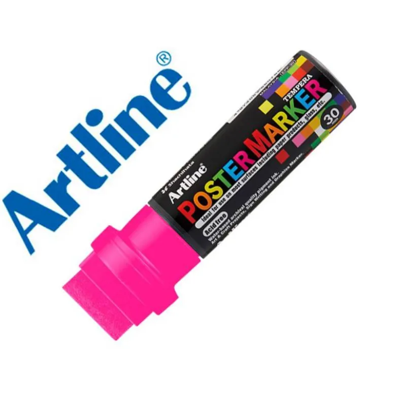 ROTULADOR ARTLINE POSTER MARKER EPP-30 PUNTA RECTANGULAR 30 MM COLOR ROSA FLUOR