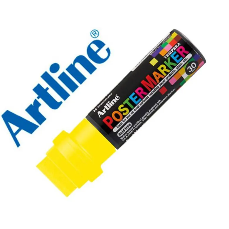 ROTULADOR ARTLINE POSTER MARKER EPP-30 PUNTA RECTANGULAR 30 MM COLOR AMARILLO FLUOR