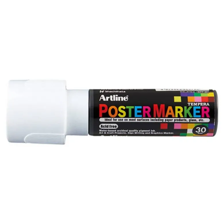 ROTULADOR ARTLINE POSTER MARKER EPP-30 PUNTA RECTANGULAR 30 MM COLOR BLANCO
