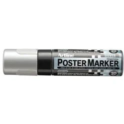 ROTULADOR ARTLINE POSTER MARKER EPP-20 PUNTA RECTANGULAR 20 MM COLOR PLATA
