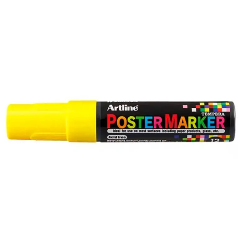 ROTULADOR ARTLINE POSTER MARKER EPP-12 PUNTA RECTANGULAR 12 MM COLOR AMARILLO FLUOR