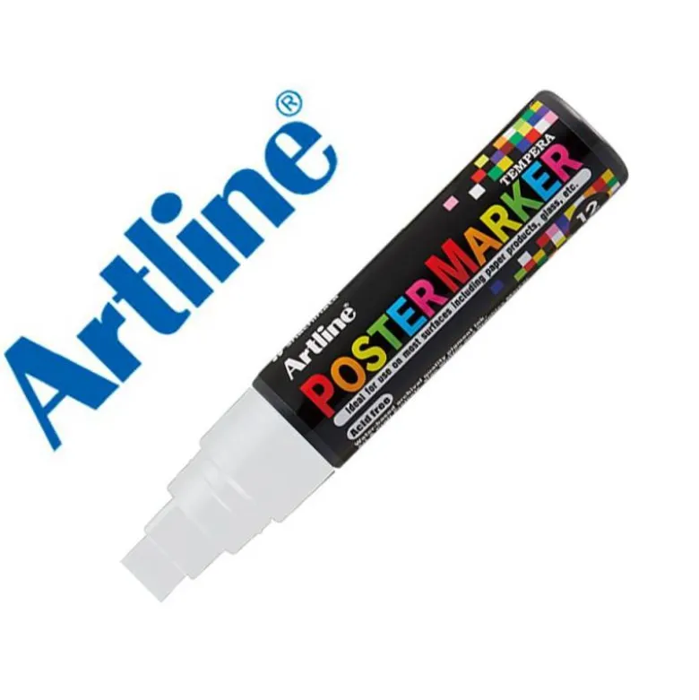 ROTULADOR ARTLINE POSTER MARKER EPP-12 PUNTA RECTANGULAR 12 MM COLOR BLANCO