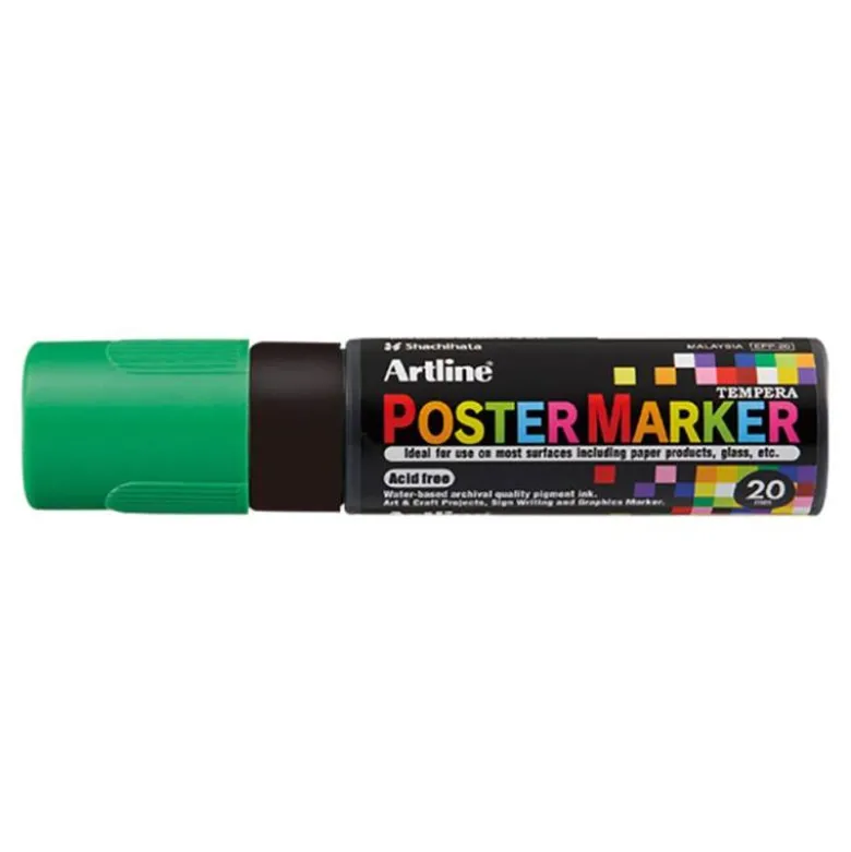 ROTULADOR ARTLINE POSTER MARKER EPP-20 PUNTA RECTANGULAR 20 MM COLOR VERDE FLUOR