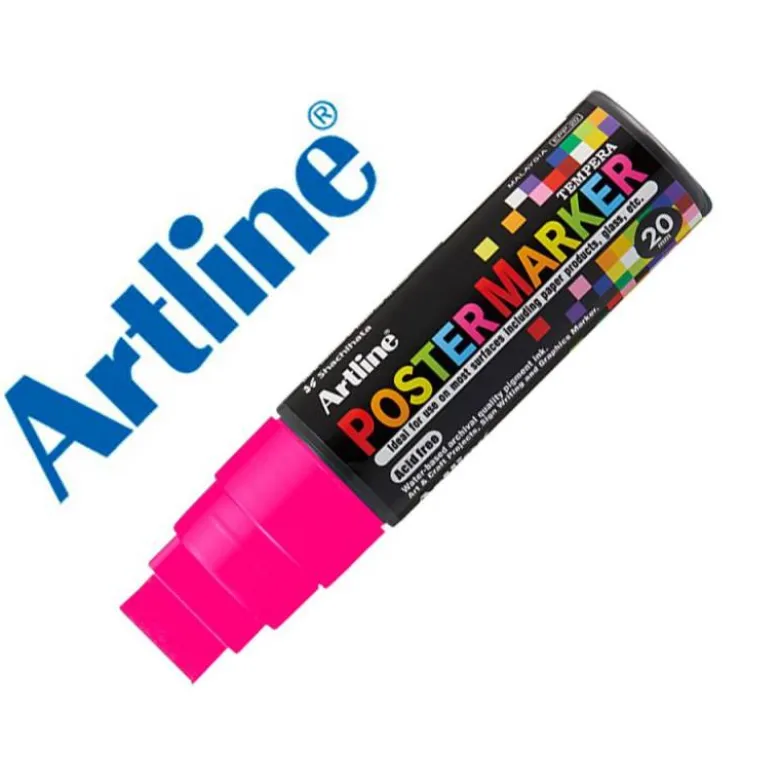ROTULADOR ARTLINE POSTER MARKER EPP-20 PUNTA RECTANGULAR 20 MM COLOR ROSA FLUOR